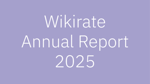 Wikirate's Annual Report 2025+Image